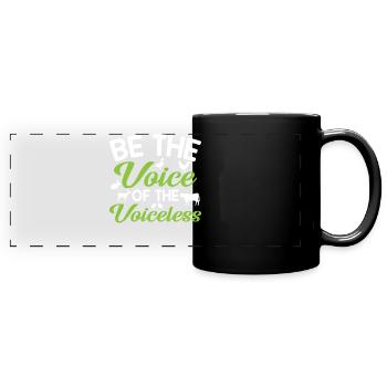 Droits des animaux - Soyez la voix des sans-voix - Mug panoramique uni - noir - Devant