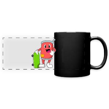 Dose Skater Skateboard - Panorama-Tasse farbig - Schwarz - Vorne