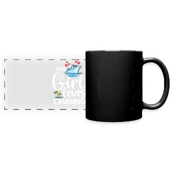 Kreuzfahrtschiff Reise Kreuzfahrt Kreuzfahrtreise - Panorama-Tasse farbig - Schwarz - Vorne