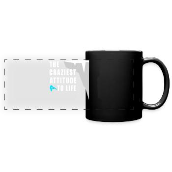 The craziest feeling cliff jumping - Full Colour Panoramic Mug - black - Front