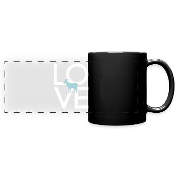 Ziege - Panorama-Tasse farbig - Schwarz - Vorne