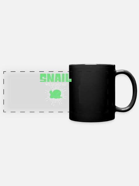 Schnecken Flüsterer - Panorama-Tasse farbig - Schwarz