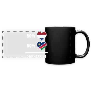 Namibia und die Niederlande Genius / Geschenk - Panorama-Tasse farbig - Schwarz - Vorne