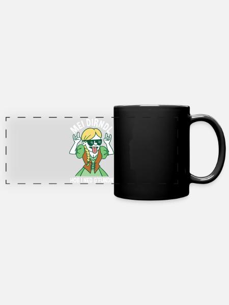 Trachten München Dirndl - Panorama-Tasse farbig - Schwarz