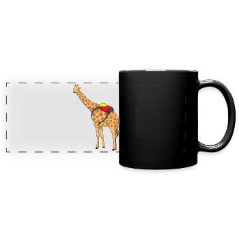 École de sac à dos des élèves Girafes - Mug panoramique uni - noir - Devant