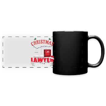 Jurastudent Lustiger Weihnachtsanwalt - Panorama-Tasse farbig - Schwarz - Vorne