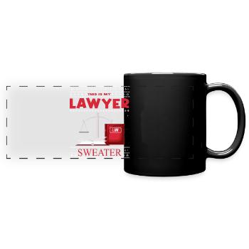 Jurastudent Lustiger Weihnachtsanwalt - Panorama-Tasse farbig - Schwarz - Vorne