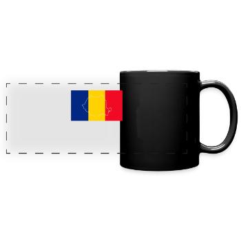 Romania - Full Colour Panoramic Mug - black - Front