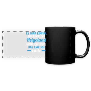 Nordsee Helgoland - Panorama-Tasse farbig - Schwarz - Vorne