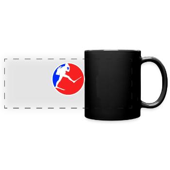 Logo de plongée - Mug panoramique uni - noir - Devant