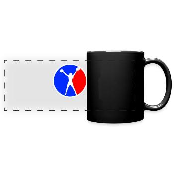 logo de cheerleading - Mug panoramique uni - noir - Devant