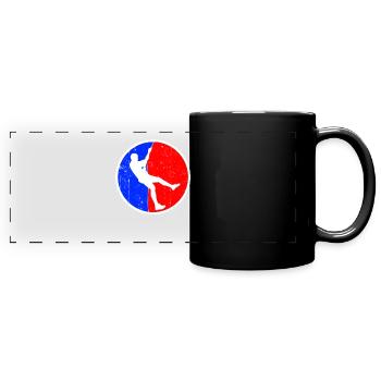 Logo d’escalade - Mug panoramique uni - noir - Devant