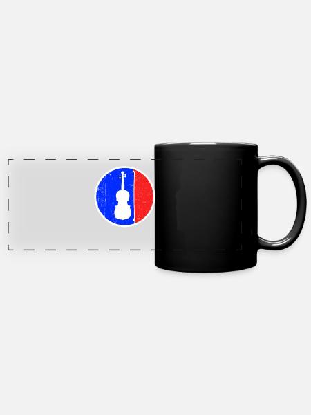 Geige Logo - Panorama-Tasse farbig - Schwarz