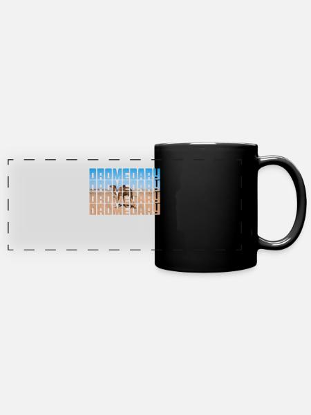 Dromedar - Panorama-Tasse farbig - Schwarz