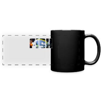Poisson - Mug panoramique uni - noir - Devant