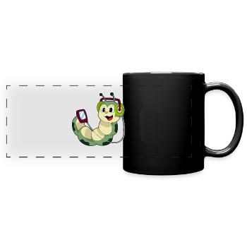 Musique casque Caterpillar - Mug panoramique uni - noir - Devant