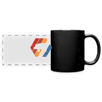 Pork Retro - Full Colour Panoramic Mug - black - Front