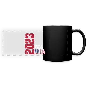 Freiheit Für Die ganze Menschheit - Panorama-Tasse farbig - Schwarz - Vorne
