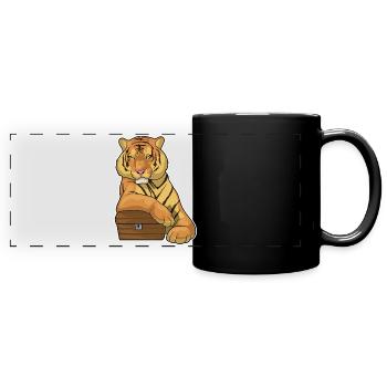 Coffre au trésor du tigre - Mug panoramique uni - noir - Devant