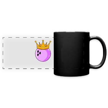 Bowling Damen Partnerlook - Panorama-Tasse farbig - Schwarz - Vorne