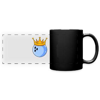 Bowling Herren Partnerlook - Panorama-Tasse farbig - Schwarz - Vorne