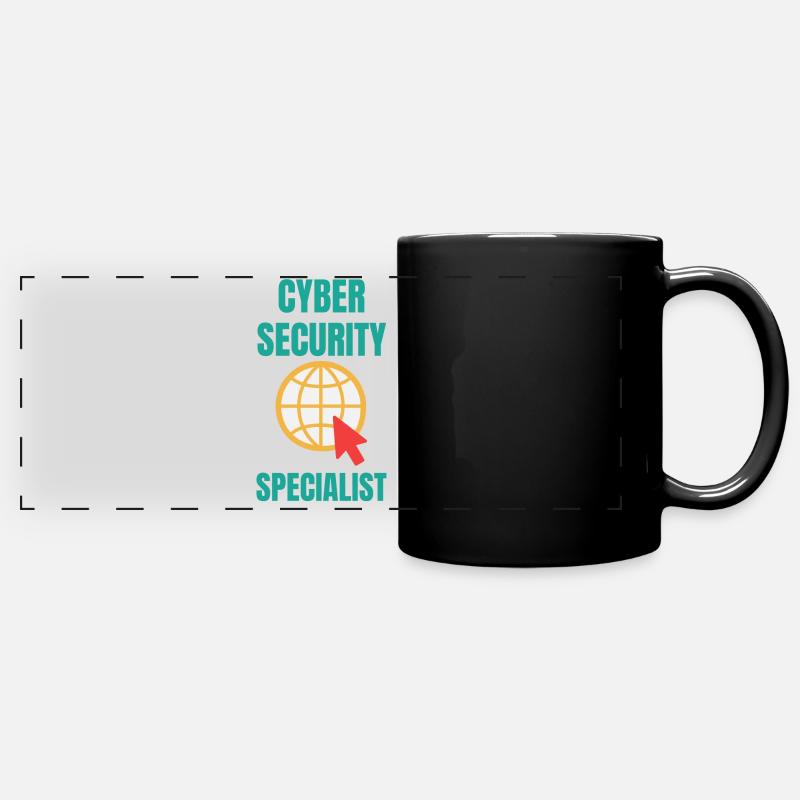 Cybersecurity - IT Security Computer Scientist - Full Colour Panoramic Mug - black