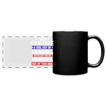 Take Girl Out Of Panama Can’t Take Panama Out Girl - Mug panoramique uni - noir - Devant