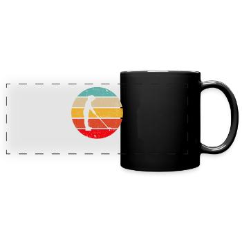 Golf Retro - Panorama-Tasse farbig - Schwarz - Vorne