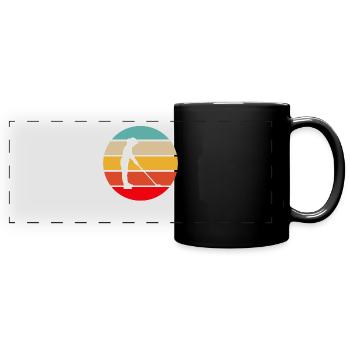 Golf Retro - Panorama-Tasse farbig - Schwarz - Vorne