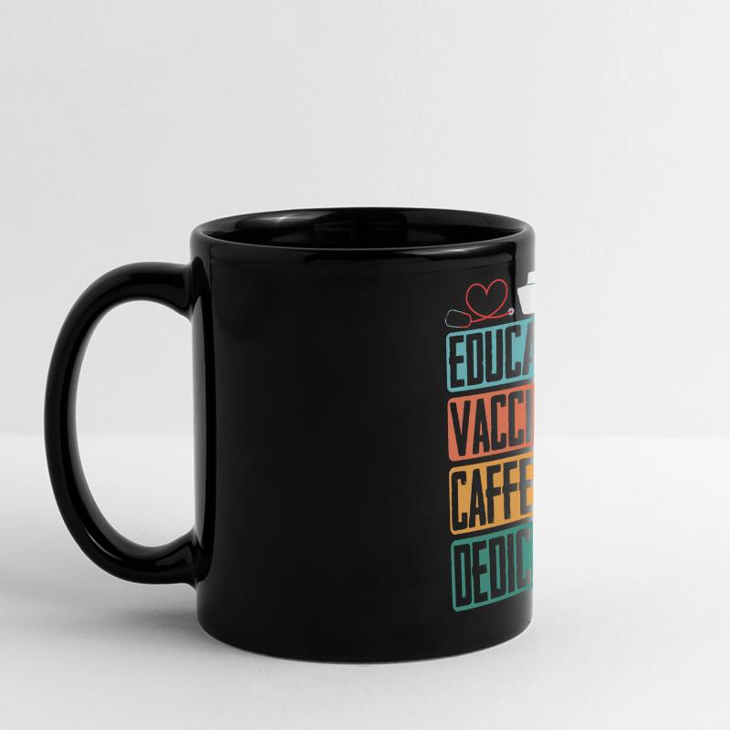 Formed vaccinated caffeinated committed sick Full Colour Panoramic Mug