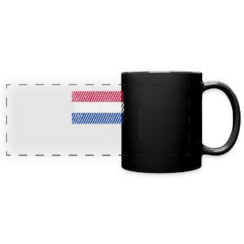 Drapeau des Pays-Bas - Mug panoramique uni - noir - Devant