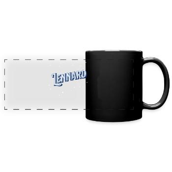 Lennard Namen personalisiert - Panorama-Tasse farbig - Schwarz - Vorne