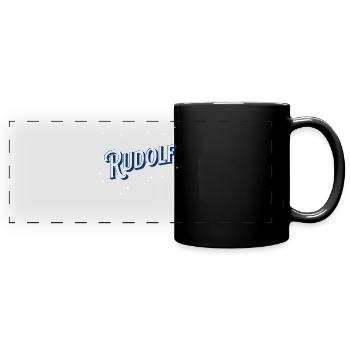 Rudolf name personalized - Full Colour Panoramic Mug - black - Front