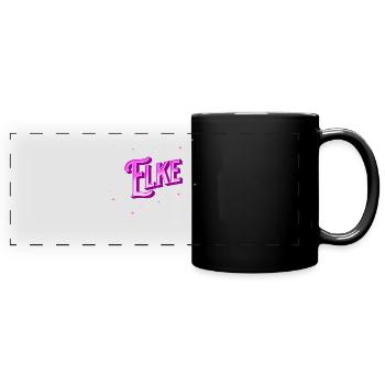 Elke Namen personalisiert - Panorama-Tasse farbig - Schwarz - Vorne