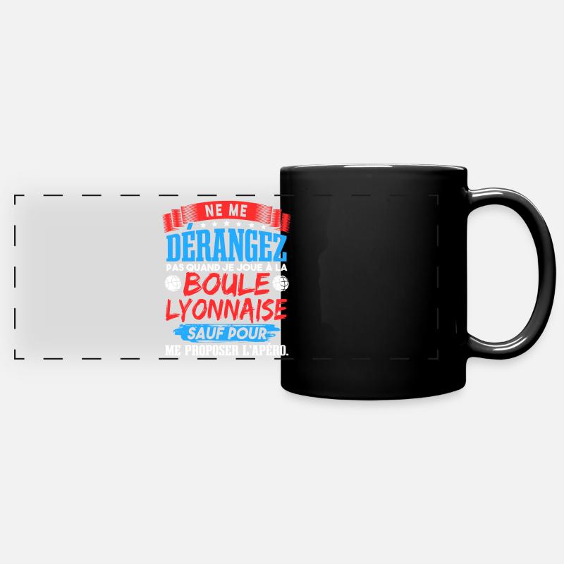 Boule Lyonnaise Bouliste - Mug panoramique uni - noir