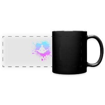 Meditation - Full Colour Panoramic Mug - black - Front