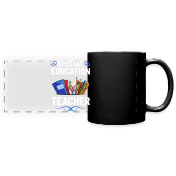 Sonderschule Sonderpädagogik Förderbedarf Fördern - Panorama-Tasse farbig - Schwarz - Vorne