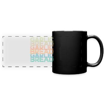Rétro -Vintage -Pain à l’ail Cuisson - Mug panoramique uni - noir - Devant