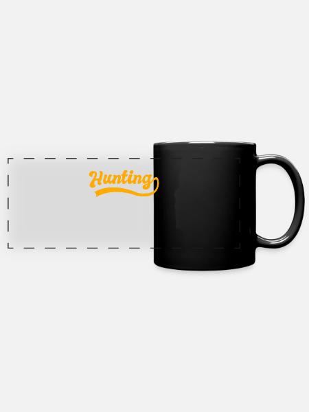 Jagd - Panorama-Tasse farbig - Schwarz