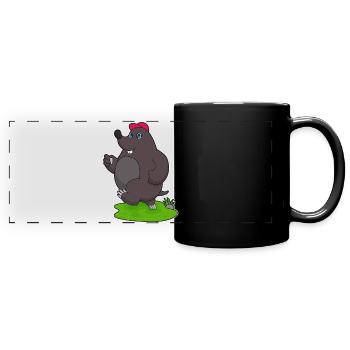 Mole Jogger Jogging Sports - Full Colour Panoramic Mug - black - Front