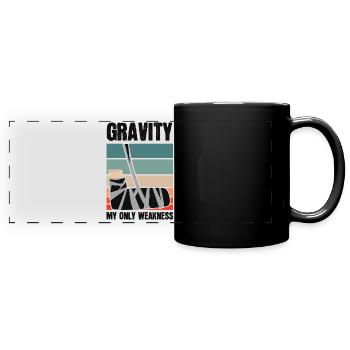 La gravité ma seule faiblesse osseuse - Mug panoramique uni - noir - Devant