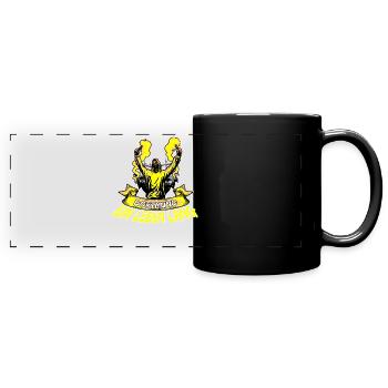 Dortmund ein Leben lang - Panorama-Tasse farbig - Schwarz - Vorne