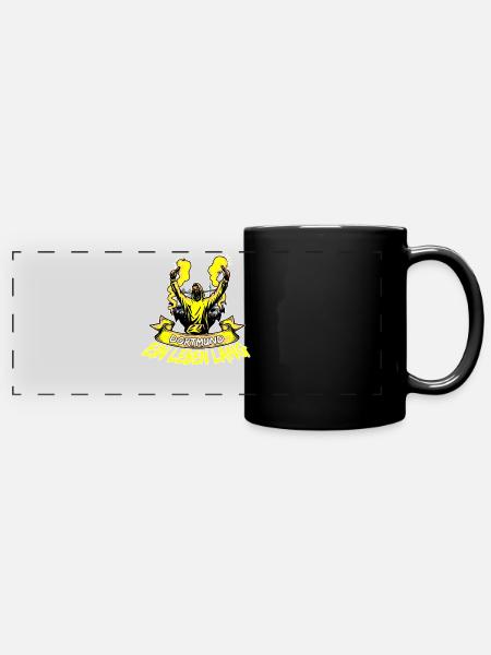 Dortmund ein Leben lang - Panorama-Tasse farbig - Schwarz