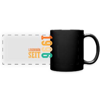 27 Jahre Geburtstag Jahrgang 1996 - Panorama-Tasse farbig - Schwarz - Vorne
