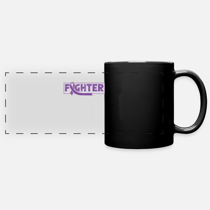 Epilepsy fighter Purple Ribbon Epileptic - Full Colour Panoramic Mug - black
