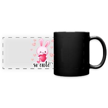 DU BIST SO SÜß - Panorama-Tasse farbig - Schwarz - Vorne