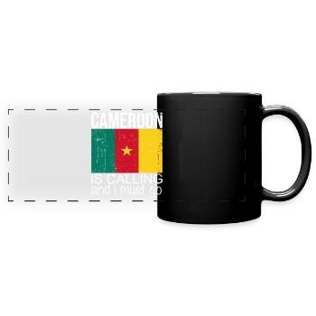 Citation Cameroun - Mug panoramique uni - noir - Devant