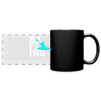 Rudern - Panorama-Tasse farbig - Schwarz - Vorne