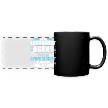 Funny Insurance Sales Representative - Full Colour Panoramic Mug - black - Front