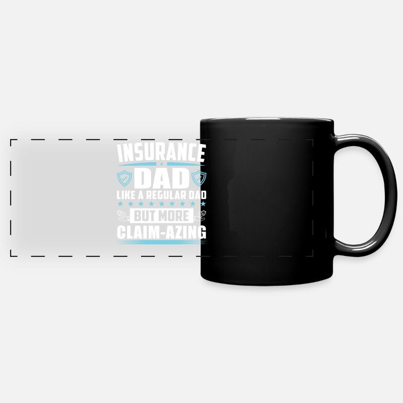 Lustiger Versicherungsvertriebsvertreter - Panorama-Tasse farbig - Schwarz